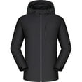 thumbnail image 1 of Lindreshi Rain Jackets for Women Plus Size with HoodsWomen Solid Rain Jacket Outdoor Hooded Raincoat Windproof Top, 1 of 2