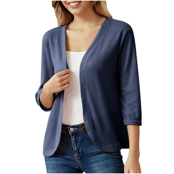 Lindreshi Shackets for Women 2025 Fall Fashion Woman Long Sleeve T-Shirt Open Front Outerwear Solid Blouse Coat Tops Cardigan