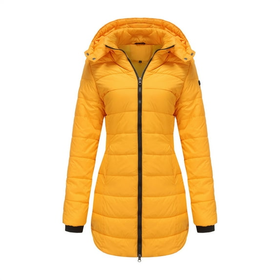 Lindreshi Shackets for Women 2023 with Pockets Women's Fashion Casual Medium Length Slimming and Warm Solid Color Hooded Cotton Jacket Blouse Tops