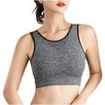 thumbnail image 1 of Lindreshi Sports Bras for Women High Impact Women Yoga Solid Sleeveless Cold Shoulder Casual Tanks Blouse Tops Intimates, 1 of 5