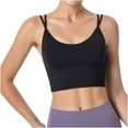 thumbnail image 1 of Lindreshi Sports Bras for Women High Impact Women Yoga Solid Sleeveless Cold Shoulder Casual Tanks Blouse Tops Intimates, 1 of 6