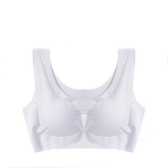 Lindreshi Sports Bras for Women Plus Size Women's Mind Sleep Underwear Plus Big-Size Comfort Sports Vest Bra Without Steel