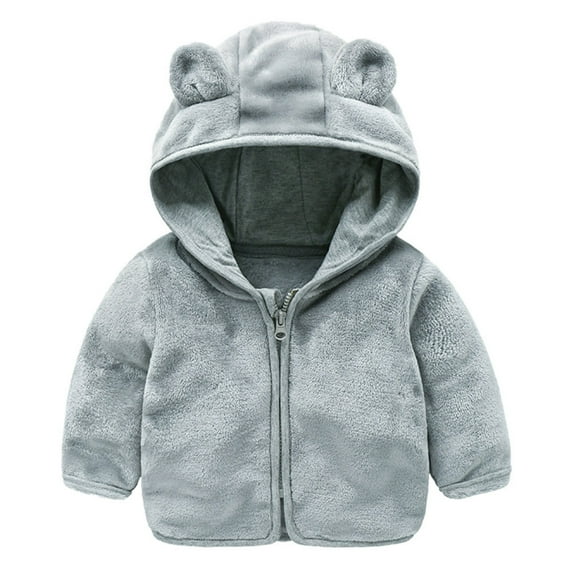 Lindreshi Toddler Girl Coats and Jackets Kid Infant Baby Boys Girl Ear Hooded Pullover Tops Warm Clothes Coat