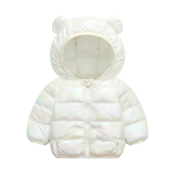 Lindreshi Winter Coats for Toddler Girls and Boys Toddler Kids Baby Boys Girls Fashion Cute Solid Color Colorful Windproof Padded Clothes Jacket Hooded Coat