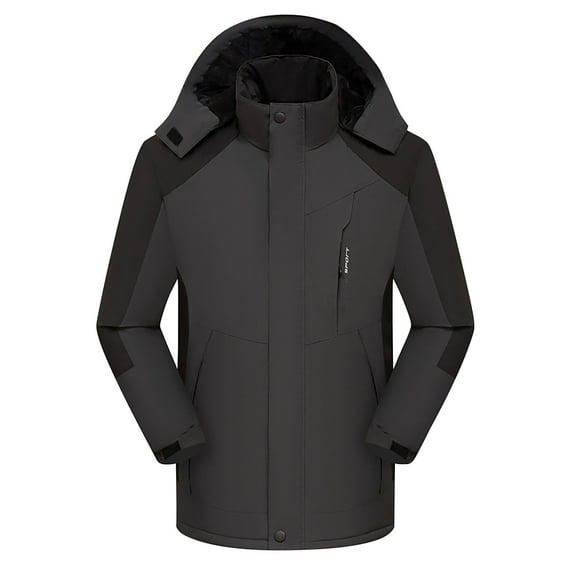 Lindreshi Winter Coats for Women 2023 Trendy Women's Winter Detachable Cap and Windproof Thickened Fleece Outdoor Sports Warm Jacket