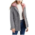 thumbnail image 1 of Lindreshi Winter Coats for Women Plus Size New Women's Parka Mid Length Hooded Winter Warmth Plush Casual Comfortable Cotton Jacket, 1 of 5