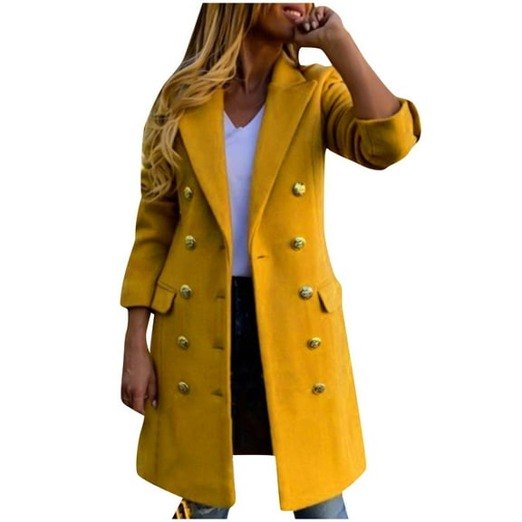 Lindreshi Winter Coats for Women 2025 Trendy Fashion Women Casual Solid Color Coat Long Sleeve Overcoat Tops Winter Outwear