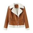 thumbnail image 1 of Lindreshi Winter Jackets Women Womens Warm Long Sleeve Jacket Slim Winter Parkas Faux Leather Hoodless, 1 of 9