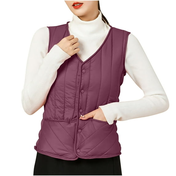 Lindreshi Womens Shackets Coat in Clothing Fashion Womens Waistcoat Gilet Jacket Coat Outwear Solid Keep Warm Tops