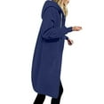 thumbnail image 1 of Lindreshi Zip up Hoodies for Women Plus Size Women's Solid Color Jacket Thickening and Fleece and Winter Casual Zipper Long Sleeve Pocket Hooded Long Sweater, 1 of 7