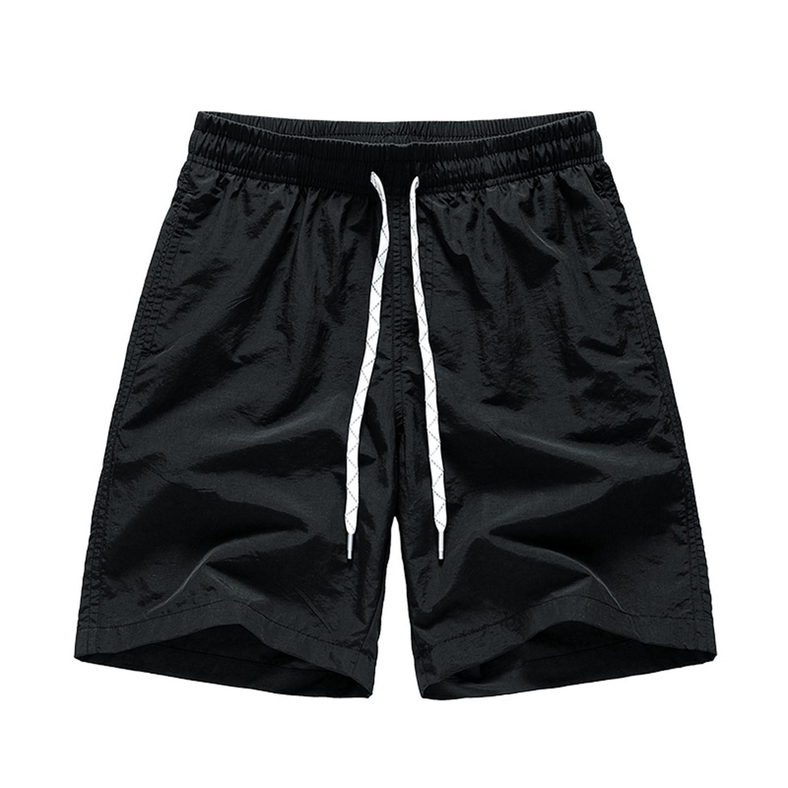 Npasoilc Shorts for Men Elastic Waist Drawstring Casual Loose