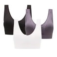 thumbnail image 1 of Spring Savings Clearance! Npasoilc Sports Bras for Women 3 Pack Wirefree Traceless Hollow Out Breathable Chest Gathered Up Lingerie Yoga Running Underwear Beauty Back Tank Bra, 1 of 9