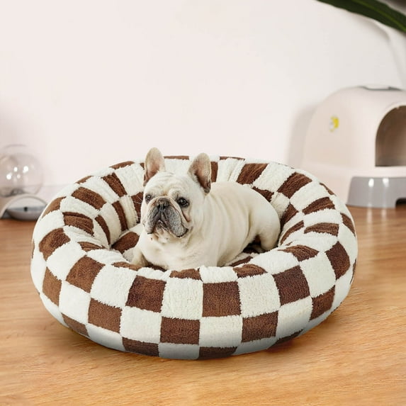PRETXORVE Dog Bed, Pet Bed, and Winter Warm Indoor Round Pet Bed Pet Sleep Pet Supplies