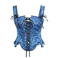 thumbnail image 1 of Spring Pirate Corset Vest for Women ,Corsets Pirate Costume ,Fashion Women's Sweet Tie Corset Petals Print Underwear Shapewear Shapewear for Women, 1 of 5