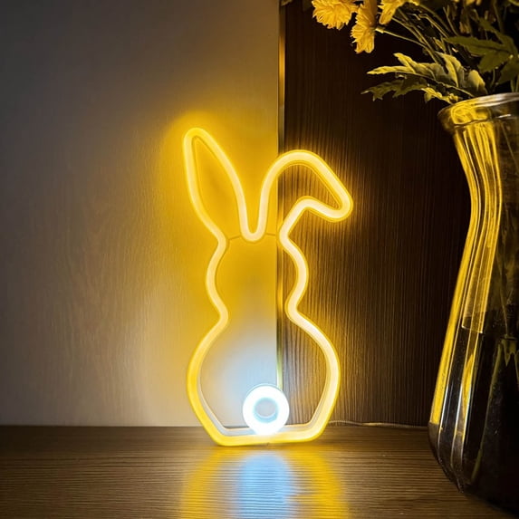 Spring Savings! Easter Led String Lights, InsCrazy Cute Bunny Tail Neon Night Light for Easter
