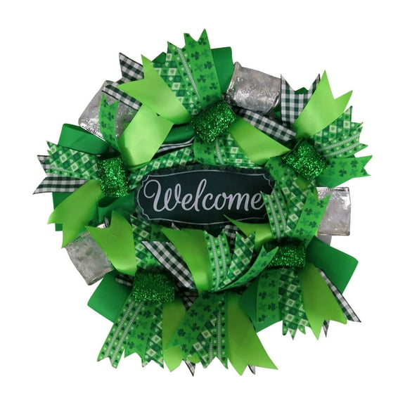 Spring Savings, Feltree St Patrick's Day Leprechaun Wreath, Clovers Leprechaun Ribbon Very Weather, St. patrick's day Wreath for Front Door