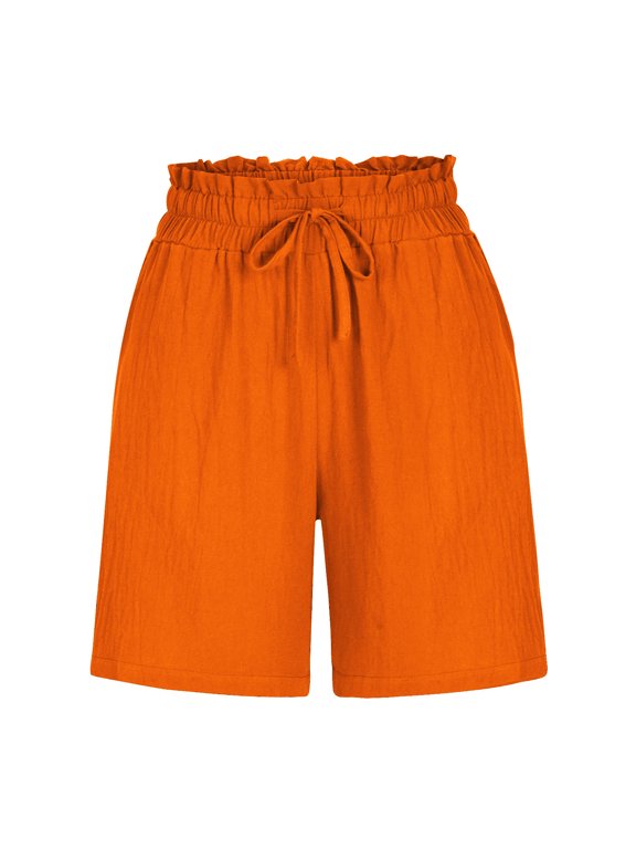 LEBONYARD Women's Shorts for a Stylish Look,Women'S Solid Color Casual Drawstring Sports Shorts with Pocket