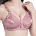 thumbnail image 1 of Spring Savings Idoravan Wireless Bras for Women Clearance Women Bras Plus Size Behind Buckle Comfortable Breathable Exhaust Base Non-Steel Ring Underwear Wine XL, 1 of 4