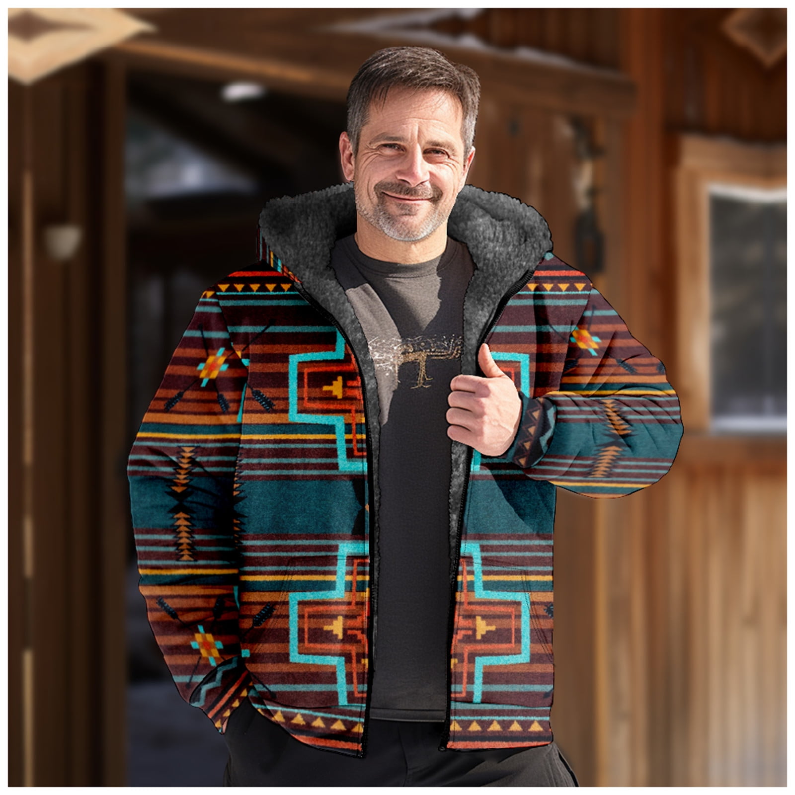 Fleece Jacket Aztec Jumper Mens Mens Aztec Sweater Men's Aztec