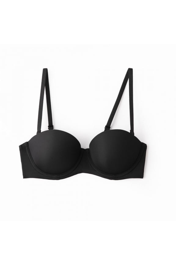 Bras for Women Adjustable Push Up Underwire Sexy Sport Wireless Seamless 32B Bras for Women Black