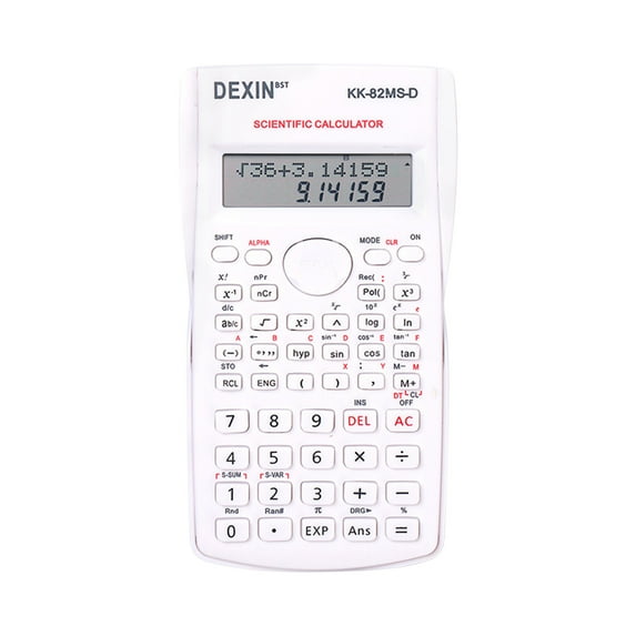 Summer Savings! Outoloxit Science Calculator 12 Digits Dual Line Display Multifunctional Learning Science Function Calculator Suitable for Primary, Secondary, and College Students, White