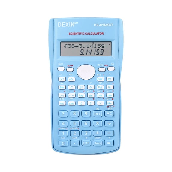 Spring Savings! Outoloxit Science Calculator 12 Digits Dual Line Display Multifunctional Learning Science Function Calculator Suitable for Primary, Secondary, and College Students, Blue
