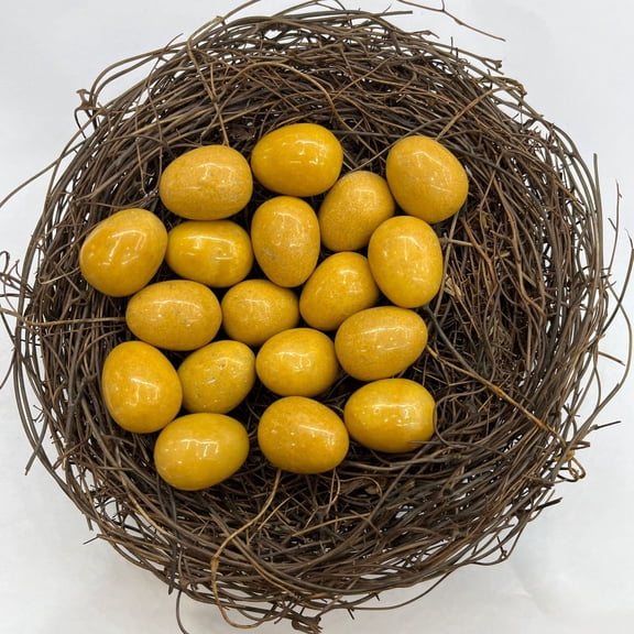Suncoda 20mm Crystal Mini Egges Agate Jade Bird Egges Easter Egges 10PC Easter Decorations