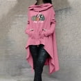 thumbnail image 1 of Spring Sweatshirts for Women Loose Fit Hoodie,Asymmetrical Irregular Hem Sweatshirts for Women Loose Fit ,Long Sleeved Hooded Pullover，Butterfly Sweatshirt for Women with Pockets, 1 of 5