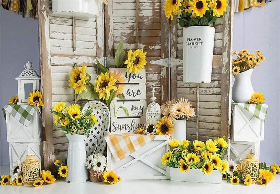 Spring Props Spring Scenic Backdrop Sweet Flowers Photography Background Meadow ...