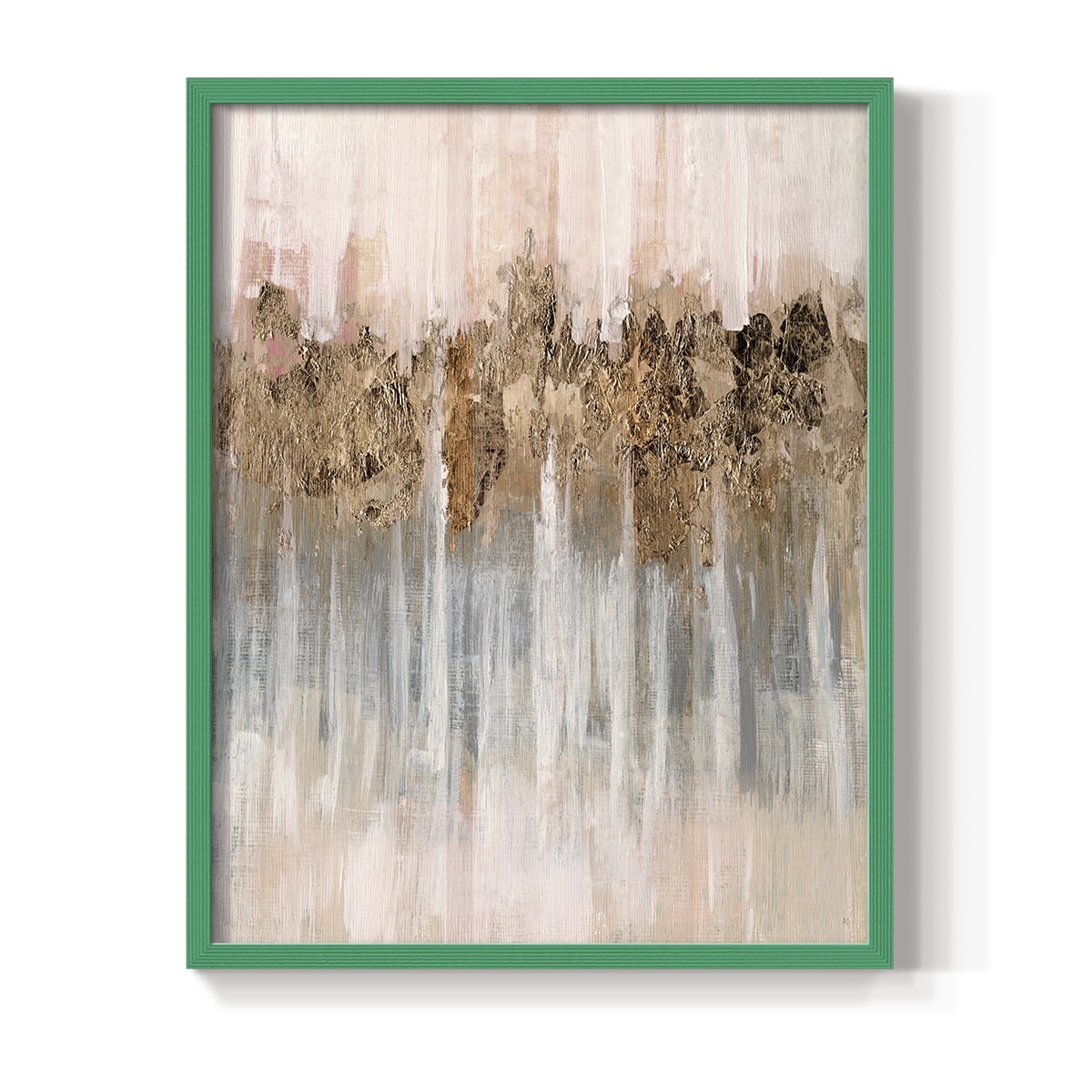 Spring Shadows in Green Solid Wood 8 x 10 Framed Print