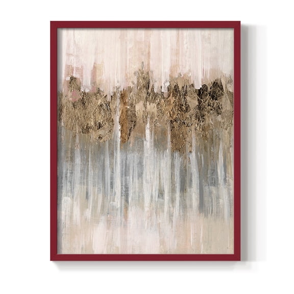 Spring Shadows in Red Solid Wood 8 x 10 Framed Print