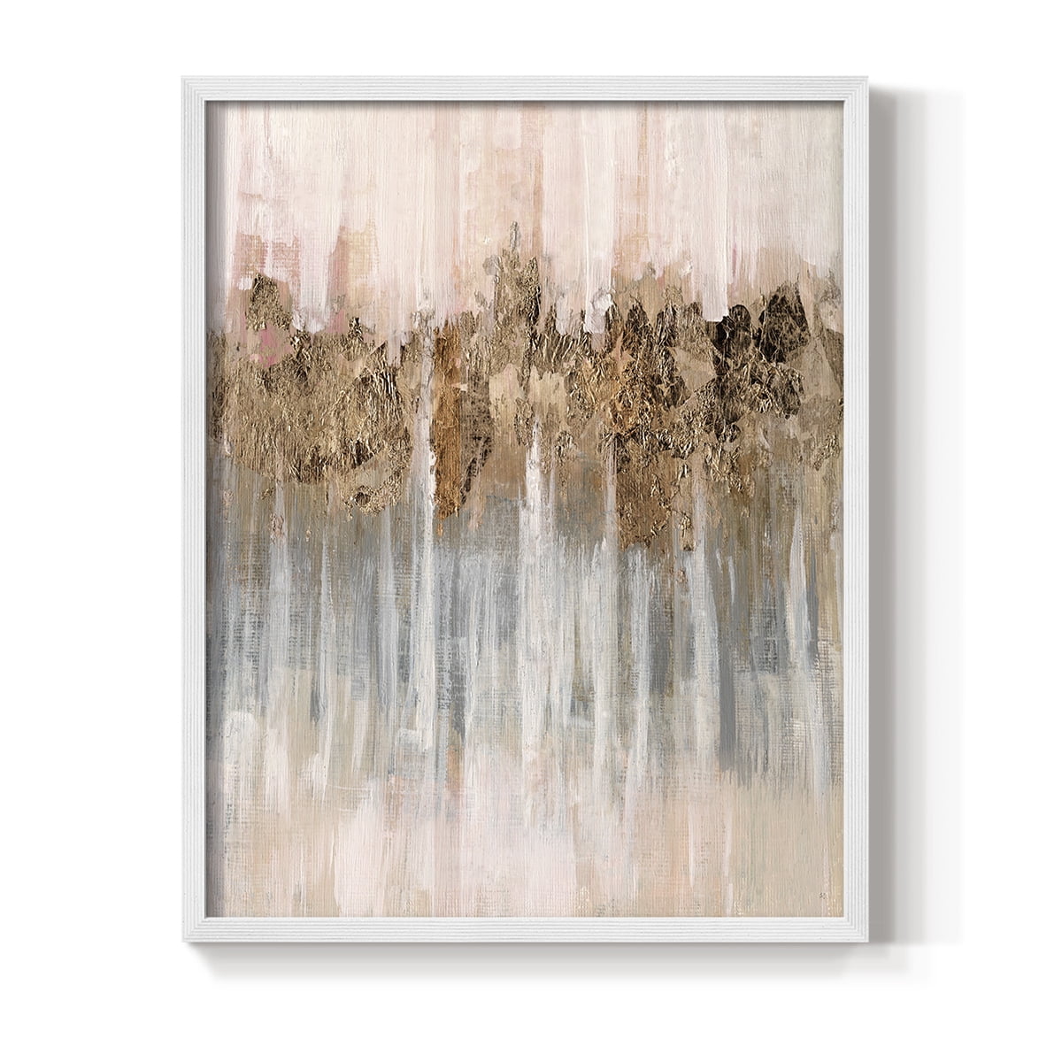 Spring Shadows in White Solid Wood 11 x 14 Framed Print