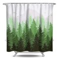 thumbnail image 1 of Spring Shower Curtain Forest Green Shower Curtain Plant Shower Curtains Grey Mountain Nature Tree Shower Curtains for Bathroom Water Repellent Woodland Shower Curtain, 84 x 72 inch, 1 of 4