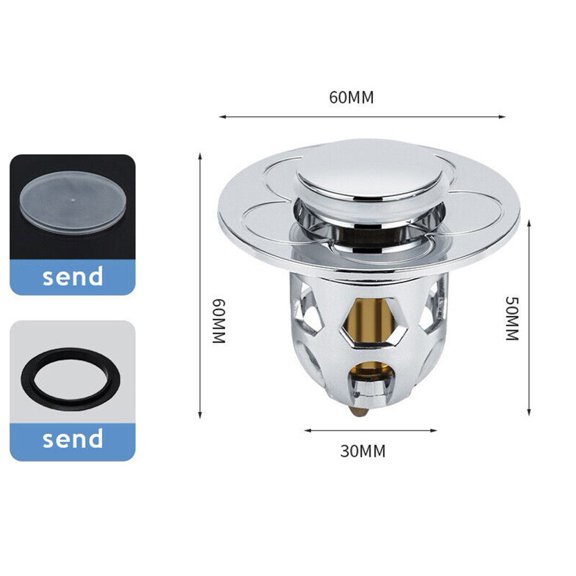 Spring Sink Stopper Sink Strainer Plug Pop Up Bounce Sink Plug Stopper Bath Wash Basin Core Drain Wash Basin Faucet Accessory