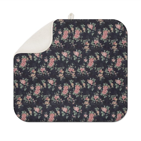 Spring Skull and Floral Drying Pad Thick Absorbent Foldable Multipurpose Pad