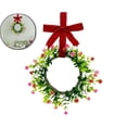 thumbnail image 1 of Spring Small Wreath for Front Door 12.99inch Artificial Wreath with Colorful Flowers and Checkered Bow Hanging Rope Year Round Wreaths for Home Decoration, 1 of 4