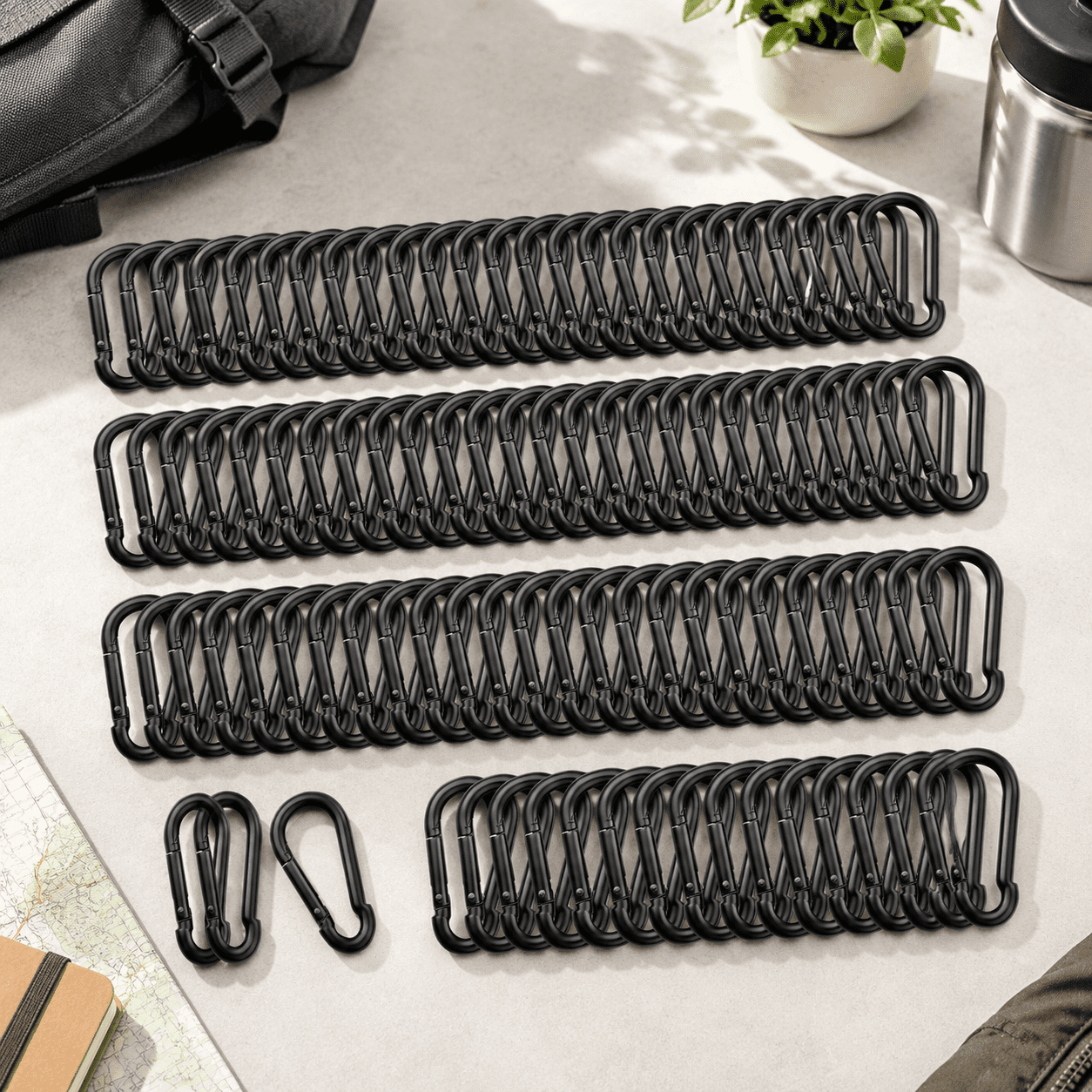 Spring Snap Hook Carabiners 150PM5-B, Heavy Duty Galvanized Steel ...