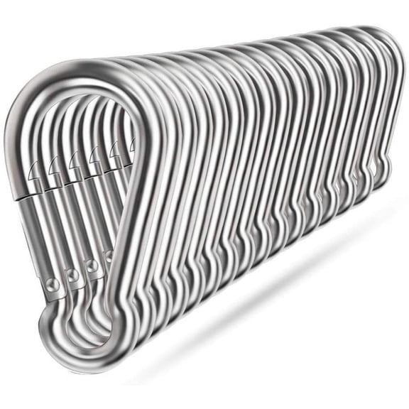 Spring Snap Hooks, 304 Stainless Steel Carabiner Clip Heavy Duty Rope Connector Quick Links Hammocks Hooks for Camping Hiking Swing Pet Leash
