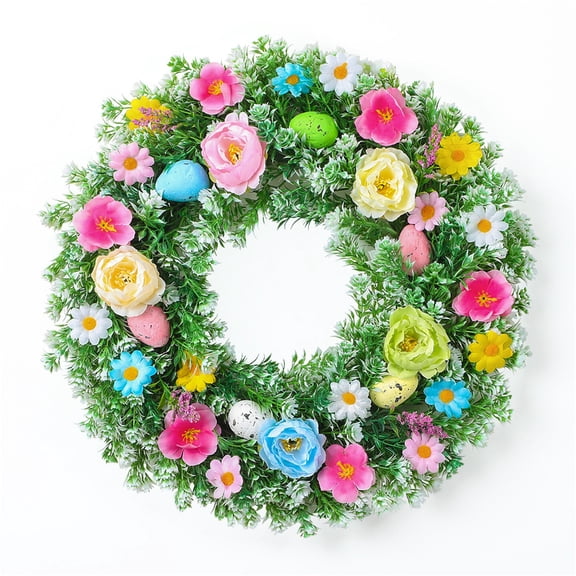 Spring Sofa Decor 3D Embroidered Pillow – Easter Egg Cover with Bow,Cute Design Throw Cushion Case & Waist Support (No Core)