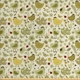 thumbnail image 1 of Ambesonne Spring Fabric by the Yard Upholstery, Bumble Bee Ladybug Dots, 2 Yards, Green Khaki, 1 of 4