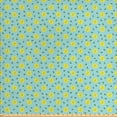 thumbnail image 1 of Spring Sofa Upholstery Fabric by the Yard, Minimal Leaves and Yellow Floral Blossoms Repetitive Pattern Print, Decorative Fabric for DIY and Home Accents, Pale Blue Yellow by Ambesonne, 1 of 4