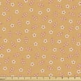 thumbnail image 1 of Spring Sofa Upholstery Fabric by the Yard, Seasonal Daisy Blossom with Fresh Foliage Leaves on Warm Colored Background, Decorative Fabric for DIY and Home Accents, Apricot Cream Coral by Ambesonne, 1 of 5