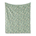 thumbnail image 1 of Spring Soft Flannel Fleece Blanket, Continuous Floral Pattern Meadow Flowers and Herbs Romantic Nature Print, Cozy Plush for Indoor and Outdoor Use, 50" x 70", Seafoam and Multicolor, by Ambesonne, 1 of 5