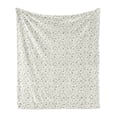 thumbnail image 1 of Spring Soft Flannel Fleece Blanket, Curvy Swirling Flower Twigs Leaves and Petals Scroll Revival Pattern, Cozy Plush for Indoor and Outdoor Use, 50" x 60", Grey Green and Off White, by Ambesonne, 1 of 5