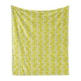 thumbnail image 1 of Spring Soft Flannel Fleece Throw Blanket, Bicolor Floral Arrangement Seasonal Nature Illustration with Petal Blooms, Cozy Plush for Indoor and Outdoor Use, 60" x 80", Yellow and Ivory, by Ambesonne, 1 of 6