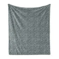 thumbnail image 1 of Spring Soft Flannel Fleece Throw Blanket, Flourishing Nature Branches Full of Flowers on Dark Blue Background, Cozy Plush for Indoor and Outdoor Use, 50" x 70", Dark Blue Coral Yellow, by Ambesonne, 1 of 6