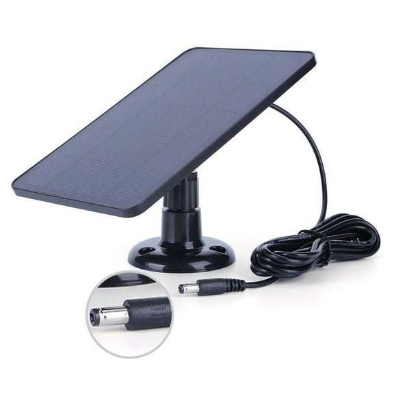 Spring Solar Panel For Blink Camera 4W 5V Outdoor Solar Charger With 9.84ft Cable Doorbell Solar Charging Panels Replace Accessories DC black