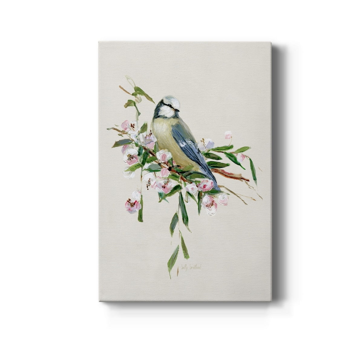 Spring Song Blue Bird Premium Gallery Wrapped Canvas - Ready to Hang - 40 x 60