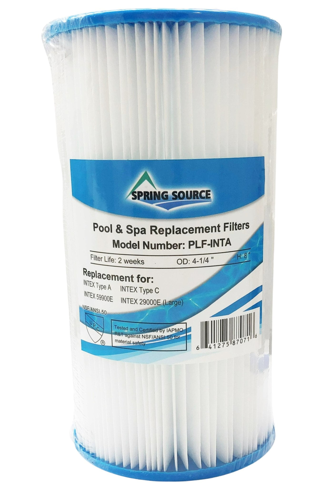 Spring Source Replacement Filter for Type A or C, Compatible with Intex