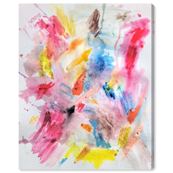 Spring Splash Canvas Tropical Abstract Wall Art by Art Remedy, Gallery Wrapped, 16" x 20"
